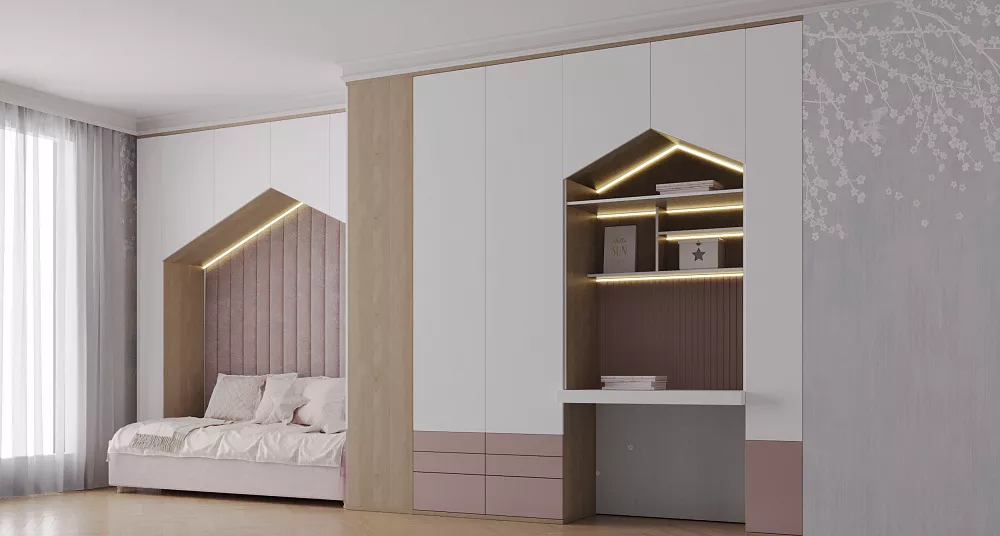 Шкаф с рабочей зоной «Марти» 2