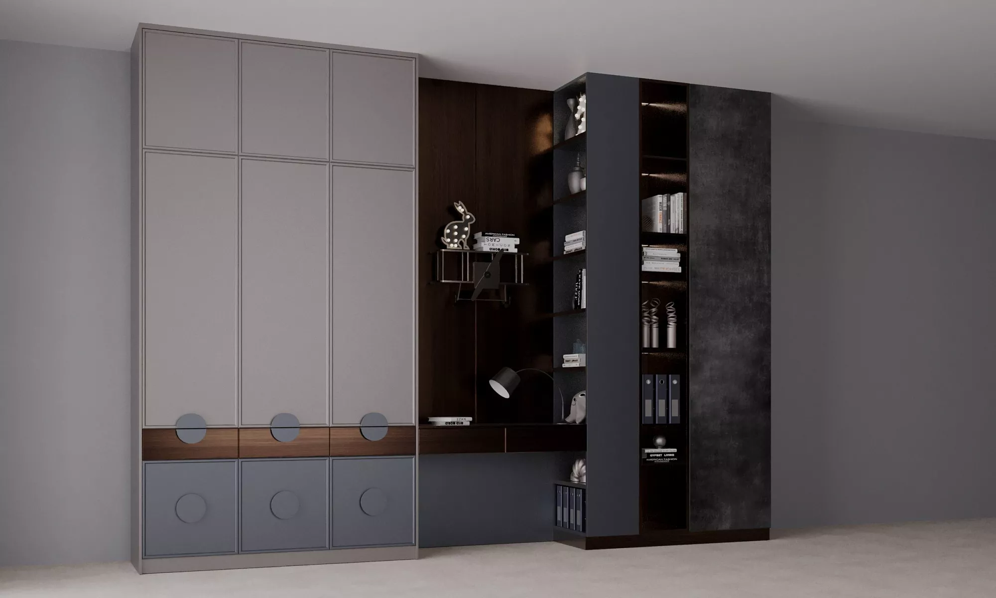 Шкаф с рабочей зоной «Марти» 2