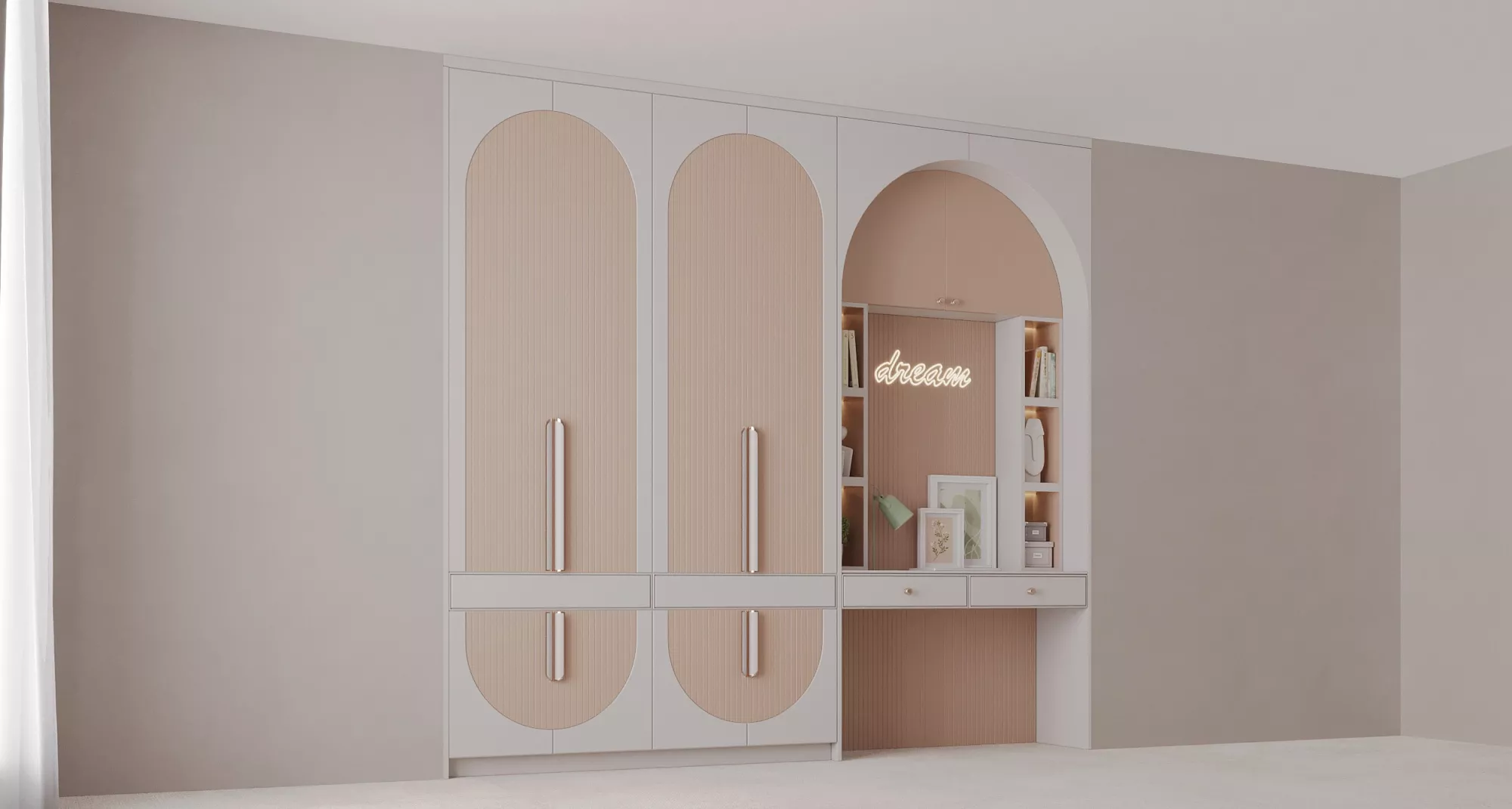 Шкаф с рабочей зоной «Марти» 2